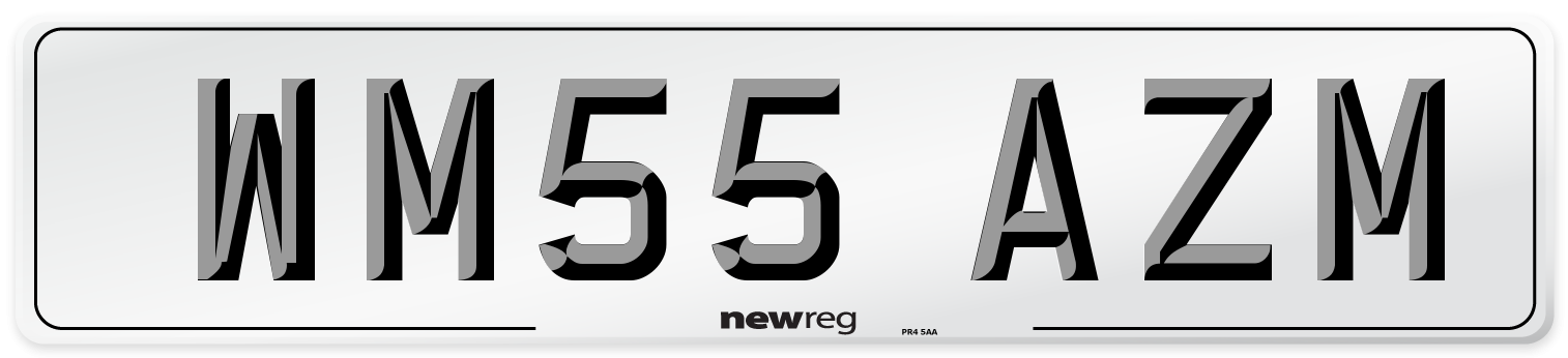 WM55 AZM Number Plate from New Reg